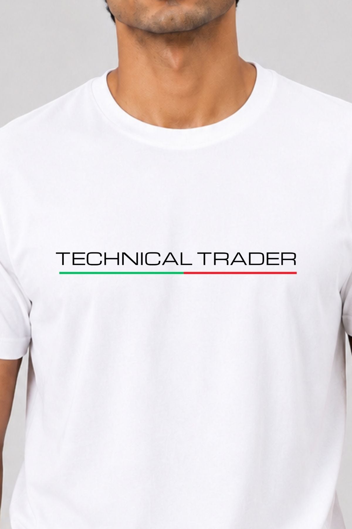 Technical Trader White Printed Unisex Trading T-Shirt