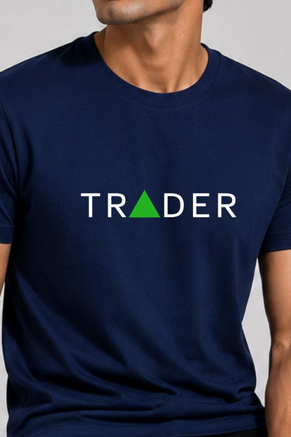 Lucky Trader 2 Pack Trading T-Shirt Bundle (White & Navy Blue)