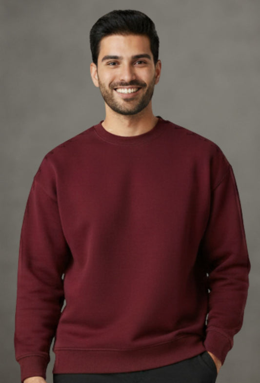 Streetform Sweatshirt-Fleece Cotton-Burgandy