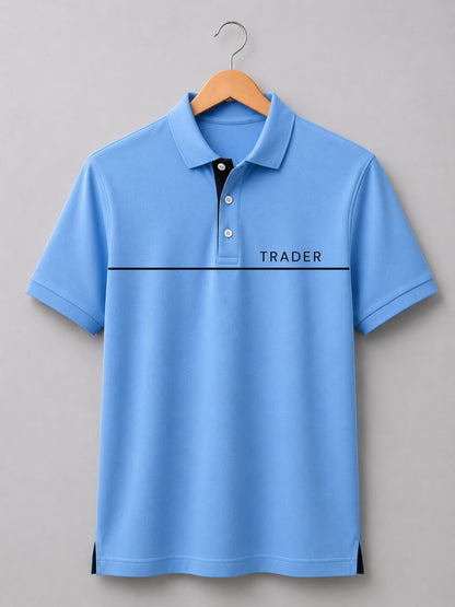 Trader Horizon Sky Blue Polo Trading T-Shirt