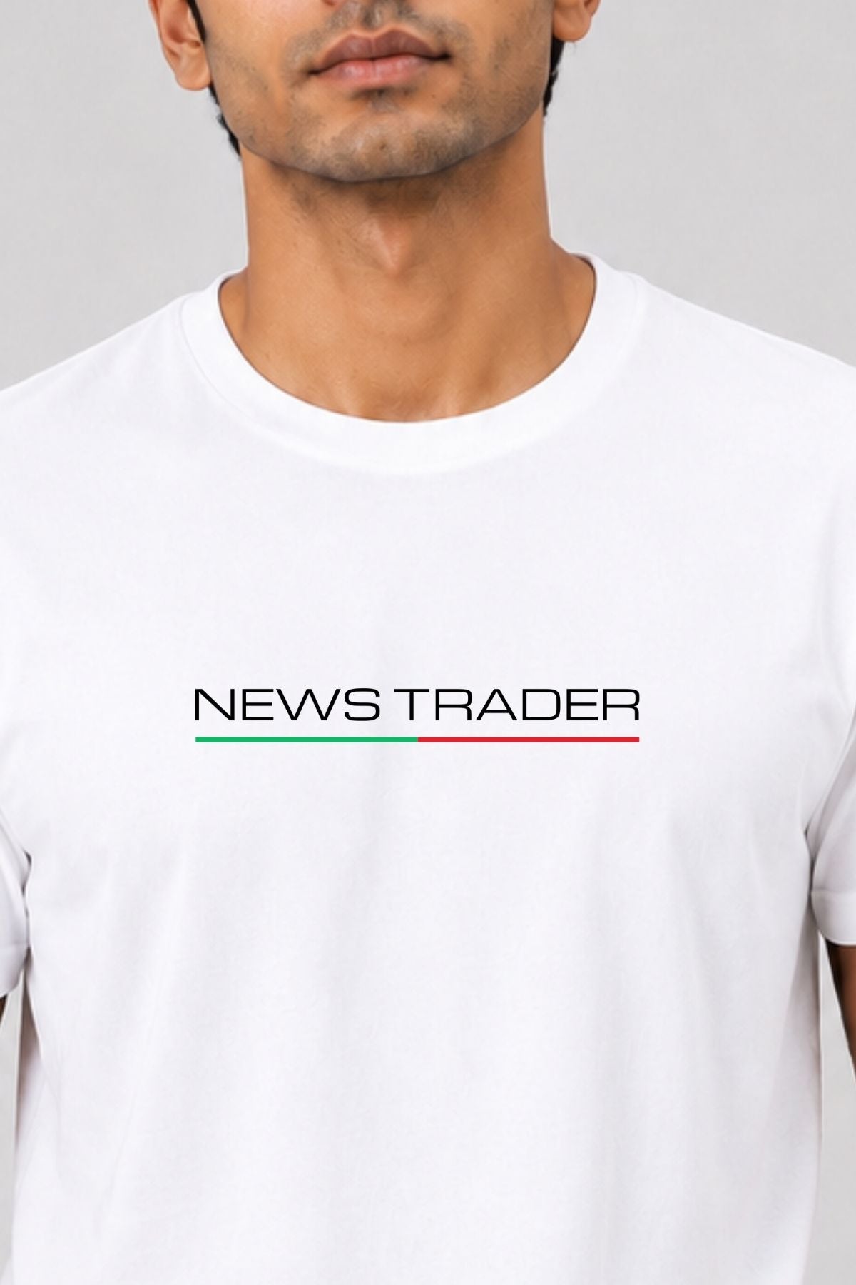 News Trader White Printed Unisex Trading T-Shirt