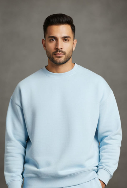 Streetform Sweatshirt-French Terry Cotton-Sky Blue