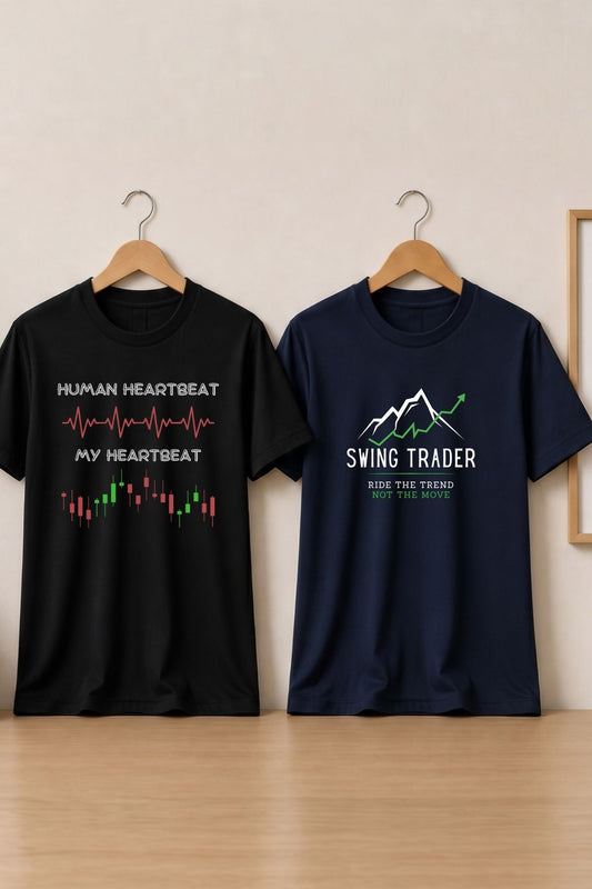 Swing Pulse 2 Pack Trading T-Shirt Bundle (Black & Navy Blue)