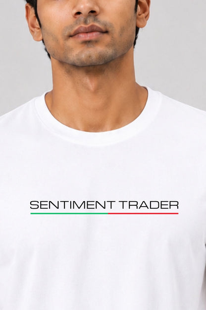 Sentiment Trader White Printed Unisex Trading T-Shirt
