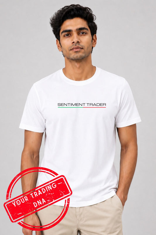 Sentiment Trader White Printed Unisex Trading T-Shirt