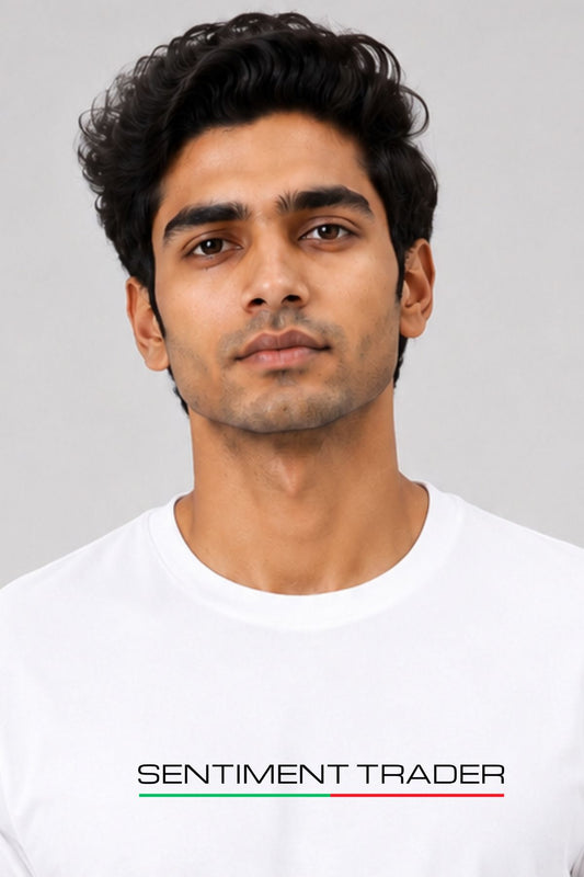 Sentiment Trader White Printed Unisex Trading T-Shirt
