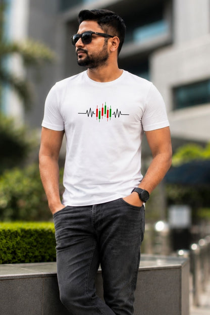 Market Pulse Printed Unisex Trading T-Shirt