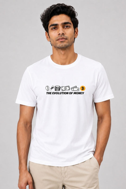 Evolution of Money Crypto Printed Unisex Crypto T-Shirt