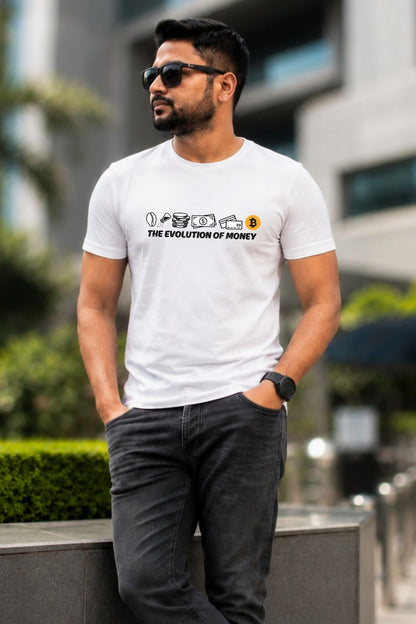 Evolution of Money Crypto Printed Unisex Crypto T-Shirt
