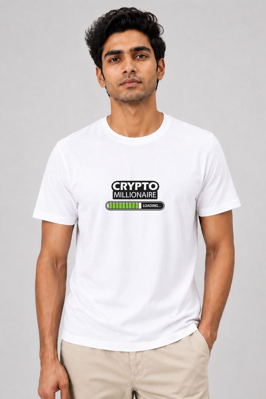 Crypto Millionaire Loading Printed Unisex Crypto T-Shirt