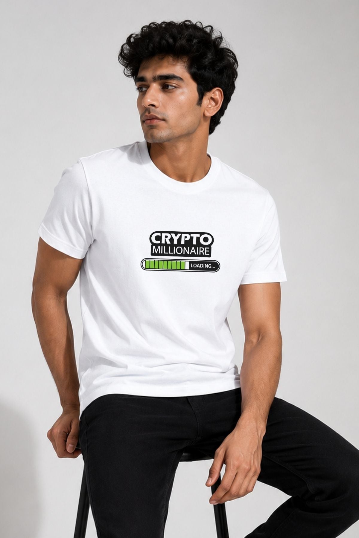 Crypto Millionaire Loading Printed Unisex Crypto T-Shirt