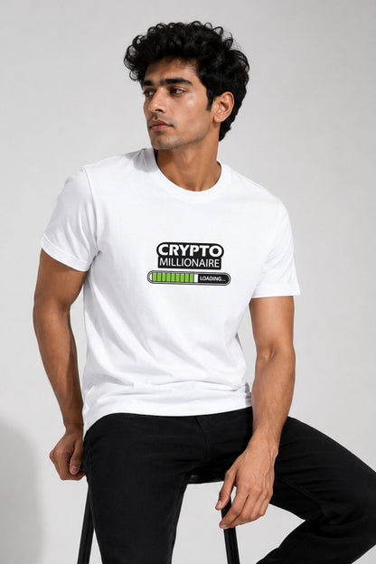 Crypto Millionaire Loading Printed Unisex Crypto T-Shirt
