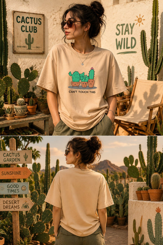 Cant Touch This Printed Oversize T-Shirt