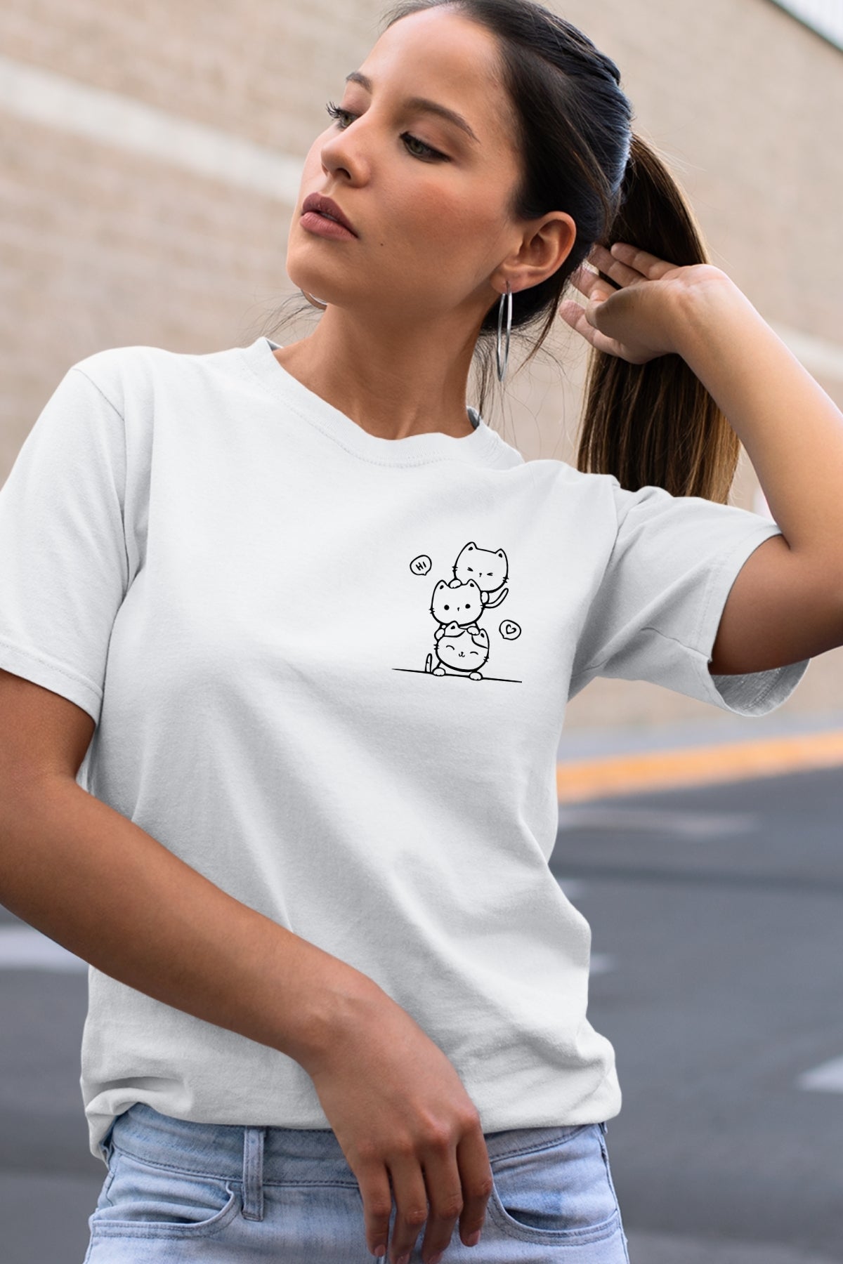 Cute kitty tower Unisex T-Shirt