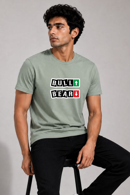 Bull & Bear Market Direction Printed Unisex Trading T-Shirt