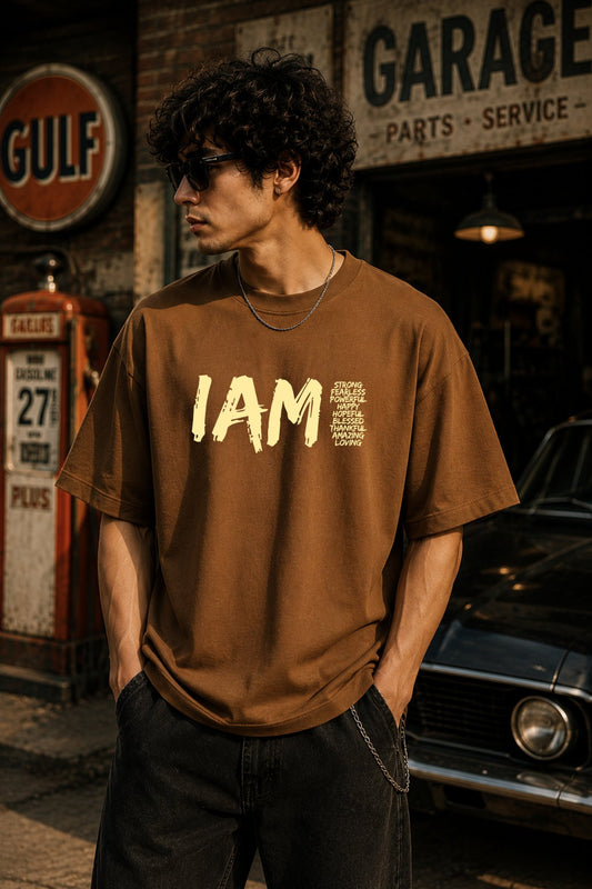 I AM Printed Oversize T-Shirt