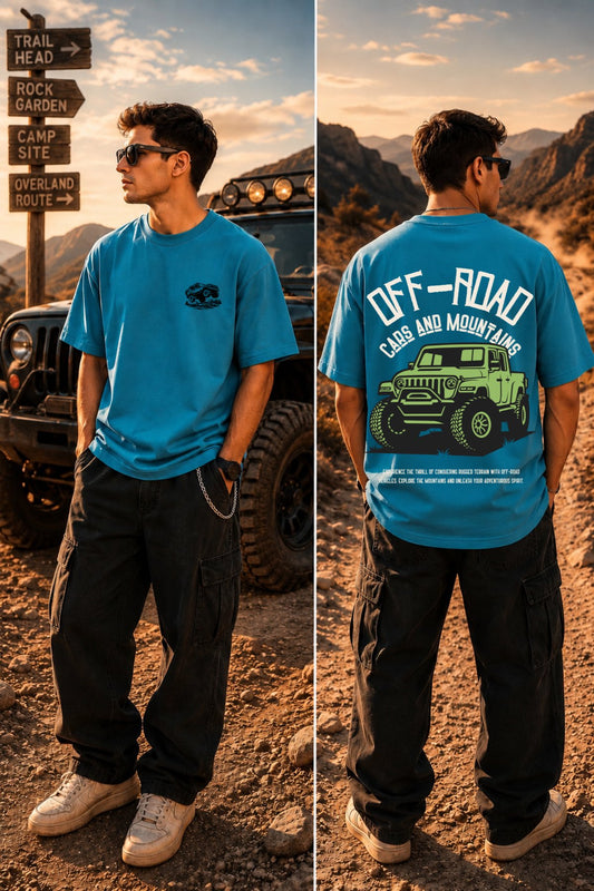 Off Road Car Printed Oversize T-Shirt
