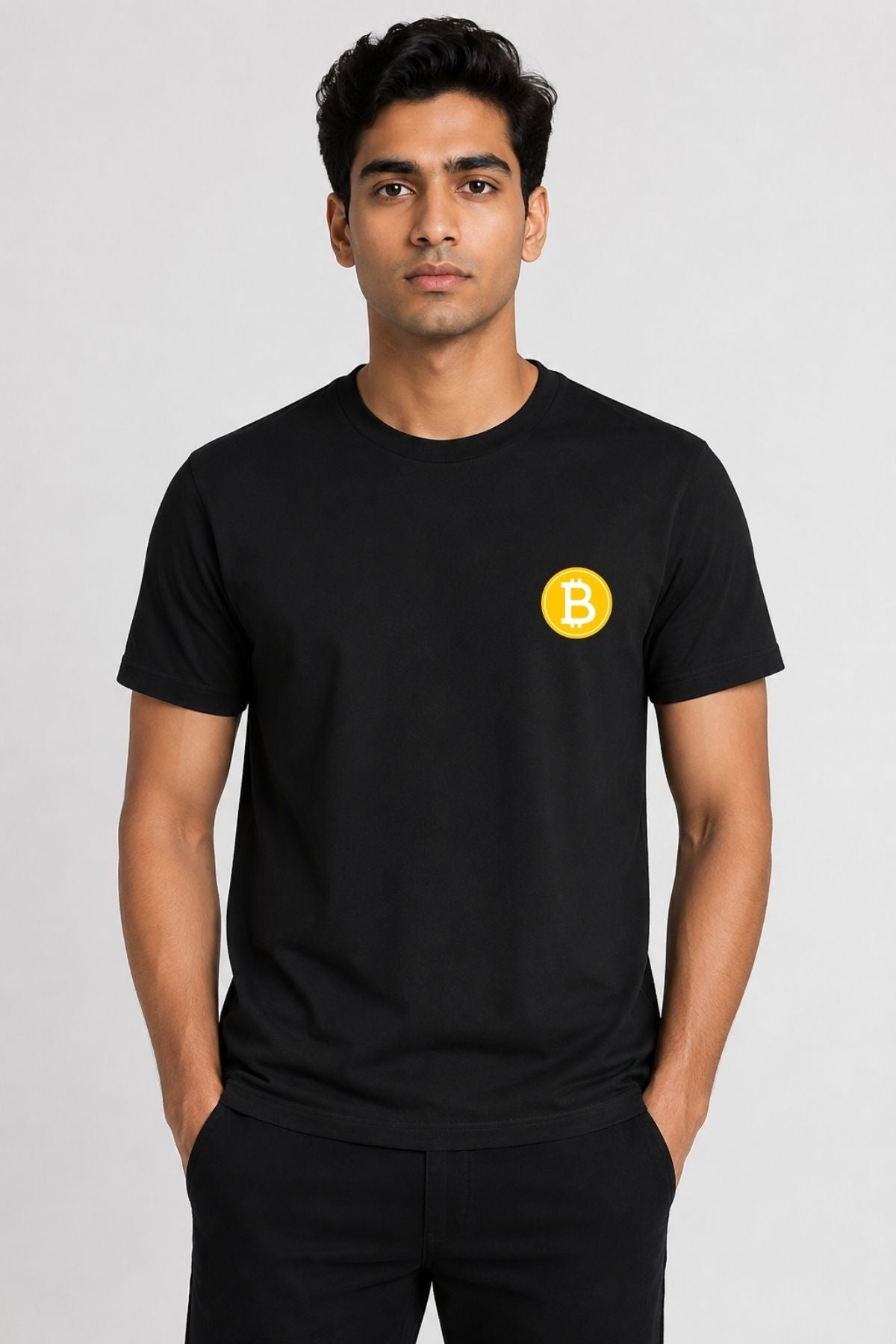 Minimal Bitcoin Logo Printed Unisex Crypto T-Shirt