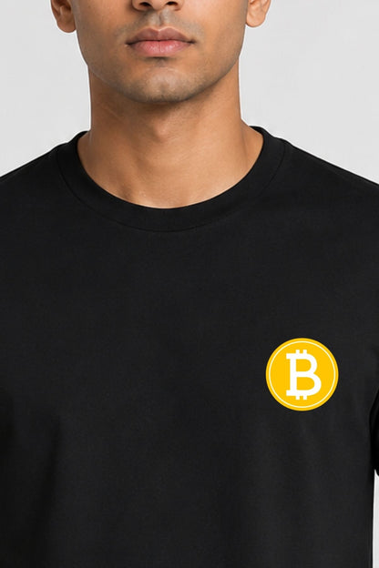 Minimal Bitcoin Logo Printed Unisex Crypto T-Shirt