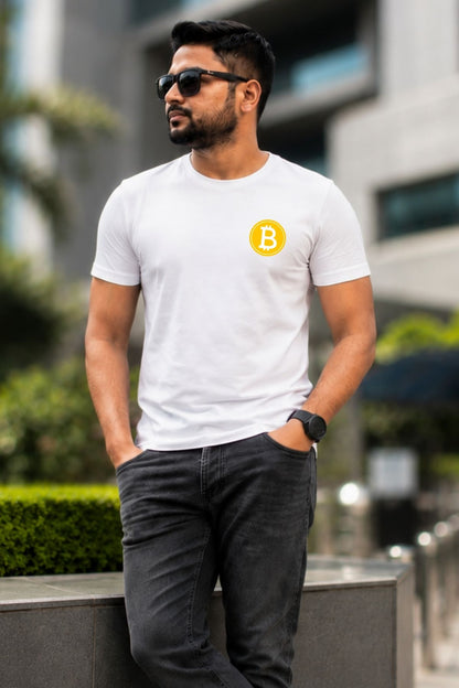 Minimal Bitcoin Logo Printed Unisex Crypto T-Shirt