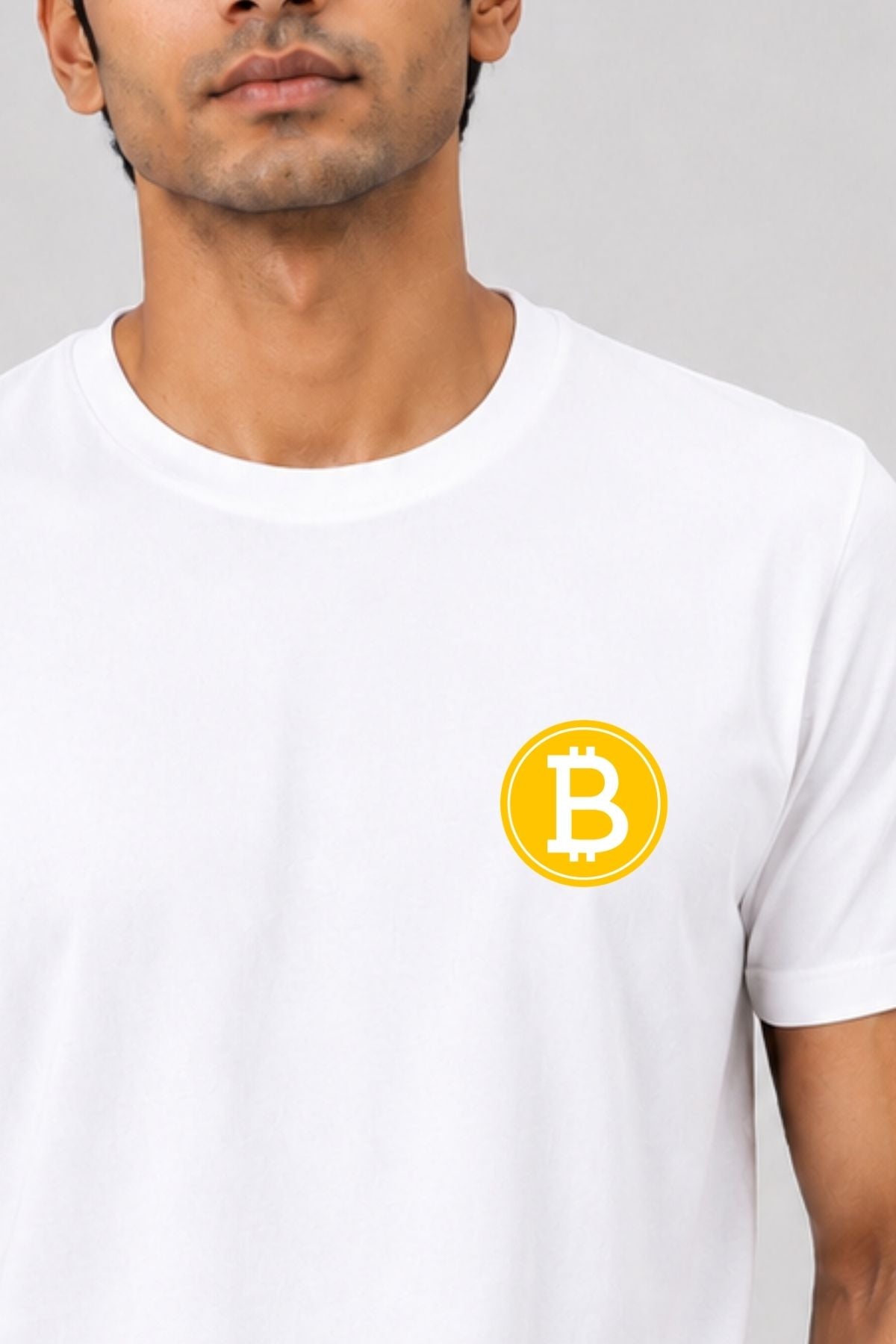 Minimal Bitcoin Logo Printed Unisex Crypto T-Shirt