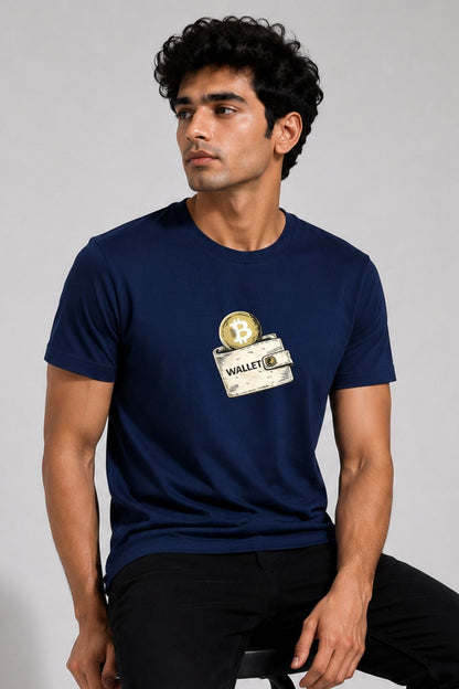 Bitcoin Wallet Printed Unisex Crypto T-Shirt