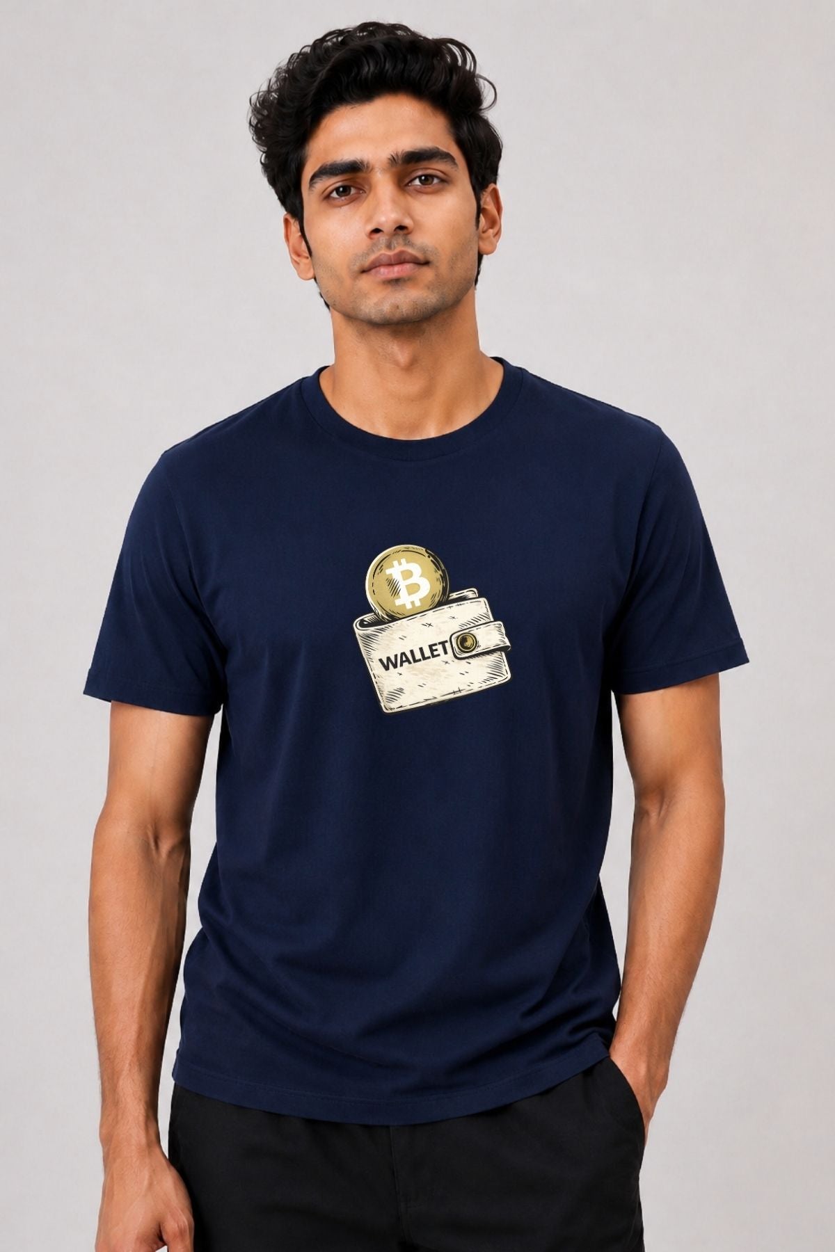 Bitcoin Wallet Printed Unisex Crypto T-Shirt