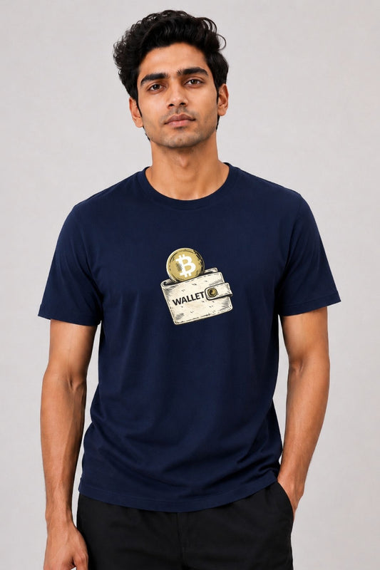 Bitcoin Wallet Printed Unisex Crypto T-Shirt