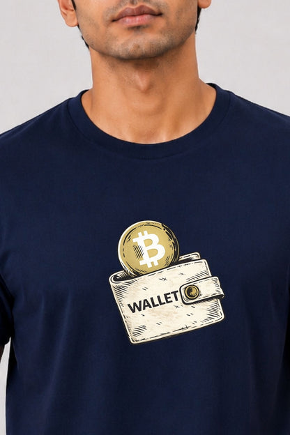 Bitcoin Wallet Printed Unisex Crypto T-Shirt