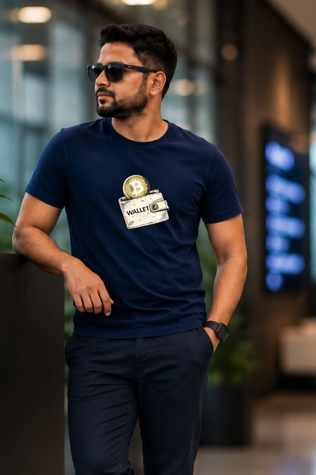 Bitcoin Wallet Printed Unisex Crypto T-Shirt