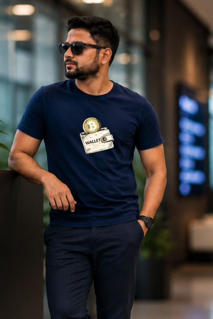 Bitcoin Wallet Printed Unisex Crypto T-Shirt