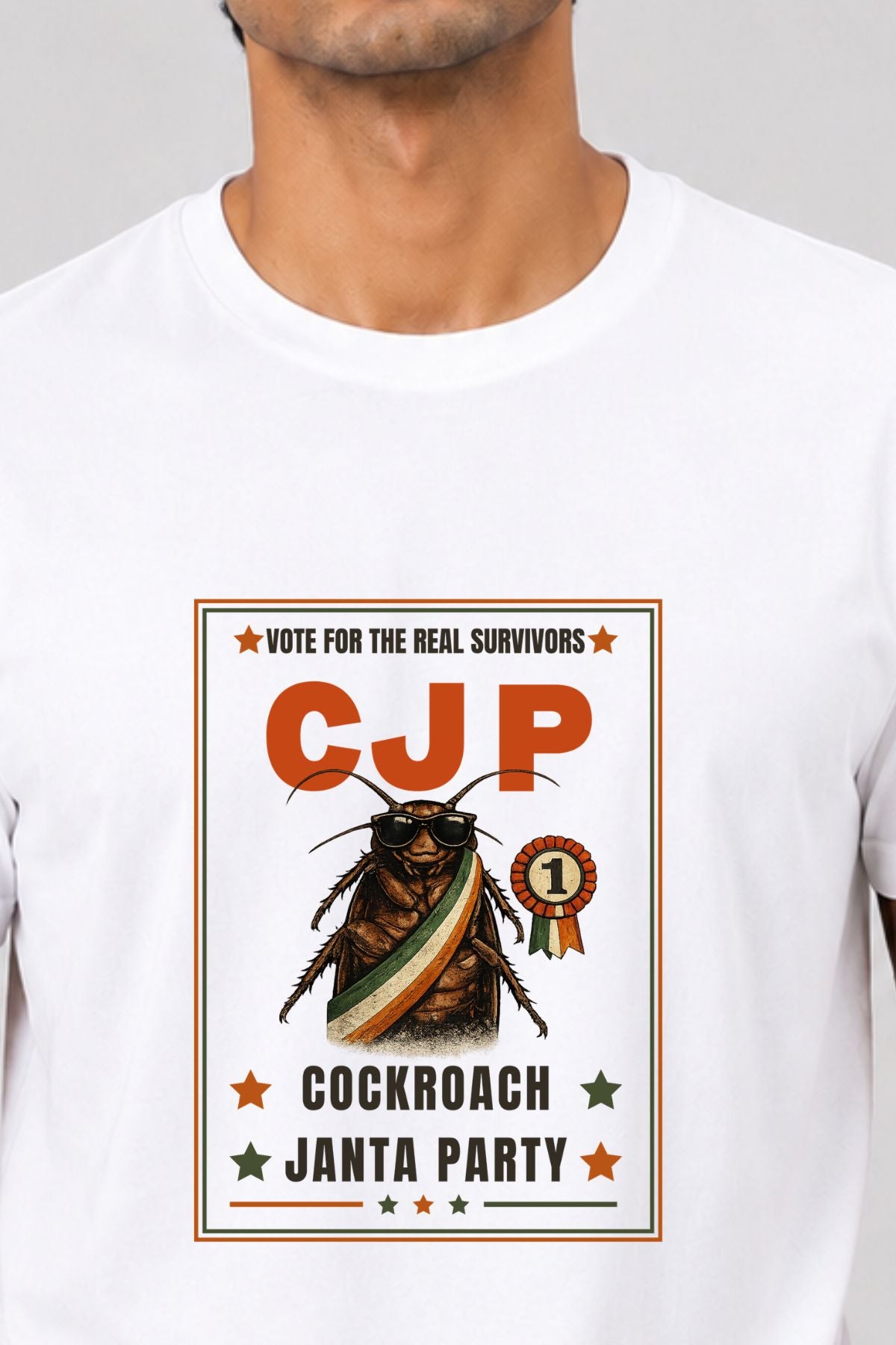 Vote for Real Survivors White Printed Unisex T-Shirt