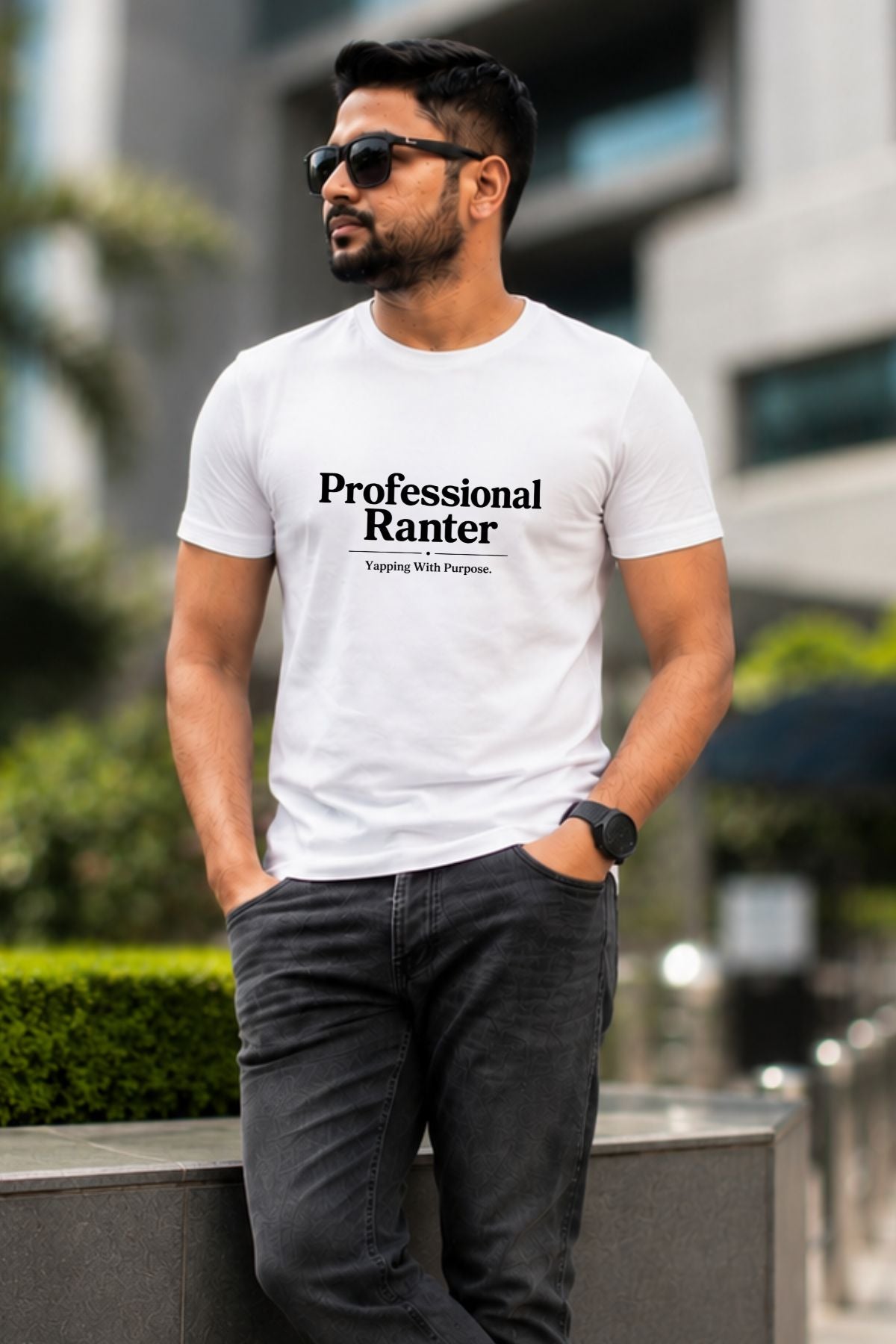 Professional Ranter White Printed Unisex T-Shirt
