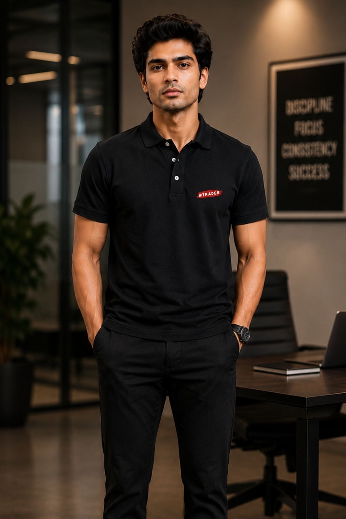 Hashtag Trader Black Polo Trading T-Shirt
