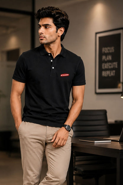 Hashtag Trader Black Polo Trading T-Shirt
