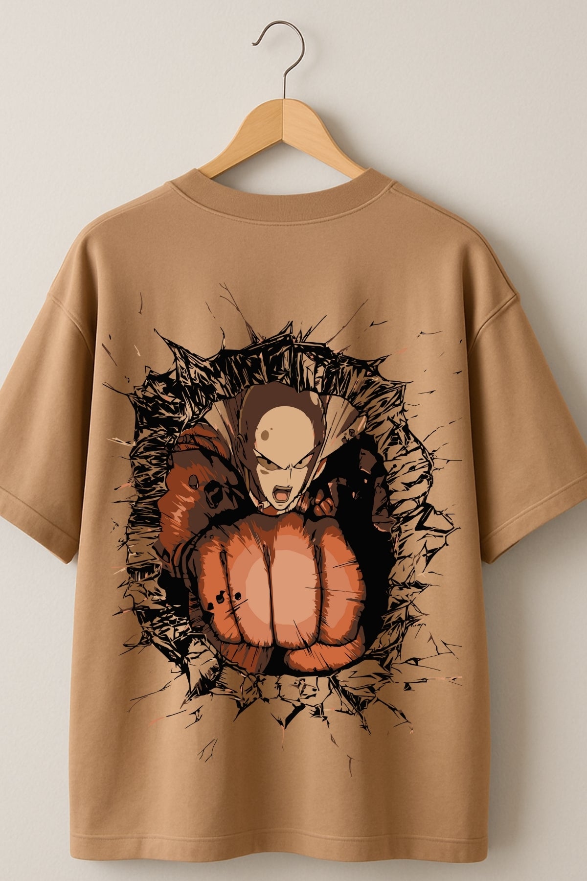 Saitama One Punch Man Anime Printed Oversize T-Shirt
