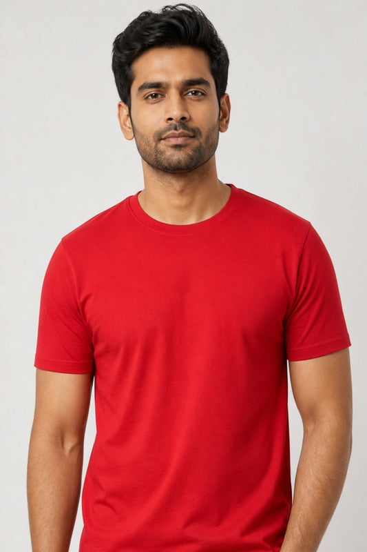 Red Premium Plain T-Shirt