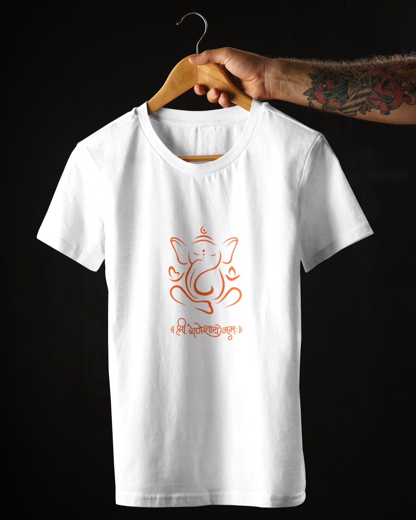 Om Ganeshaye Namah Ganeshji Text Unisex T-Shirt