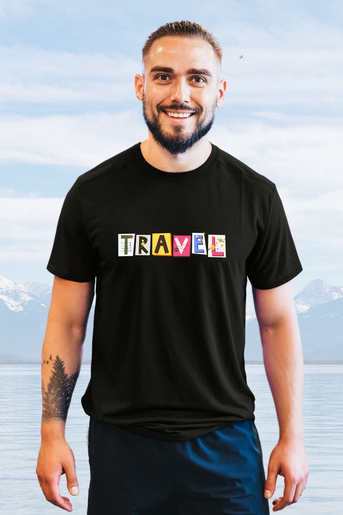 Travel Colorful Printed Unisex T-Shirt