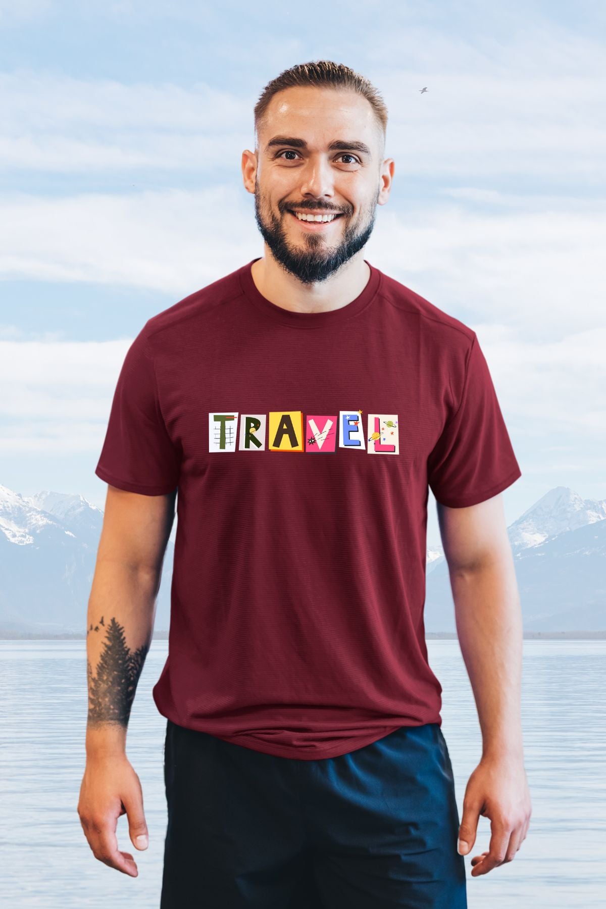 Travel Colorful Printed Unisex T-Shirt