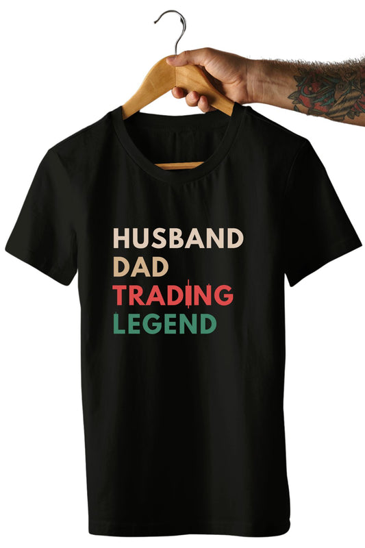 Husband Dad Trader Legend Printed Unisex T-Shirt