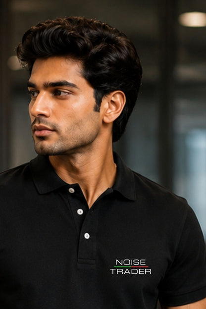 Noise Trader Black Polo Trading T-Shirt