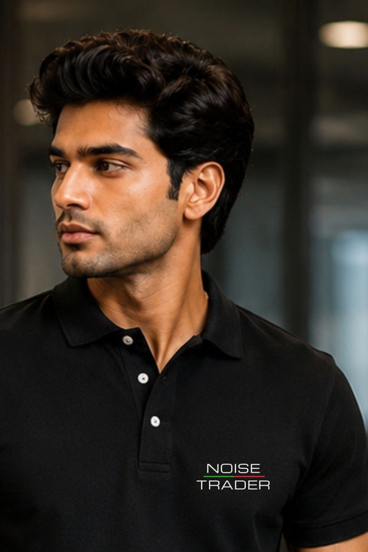 Noise Trader Black Polo Trading T-Shirt