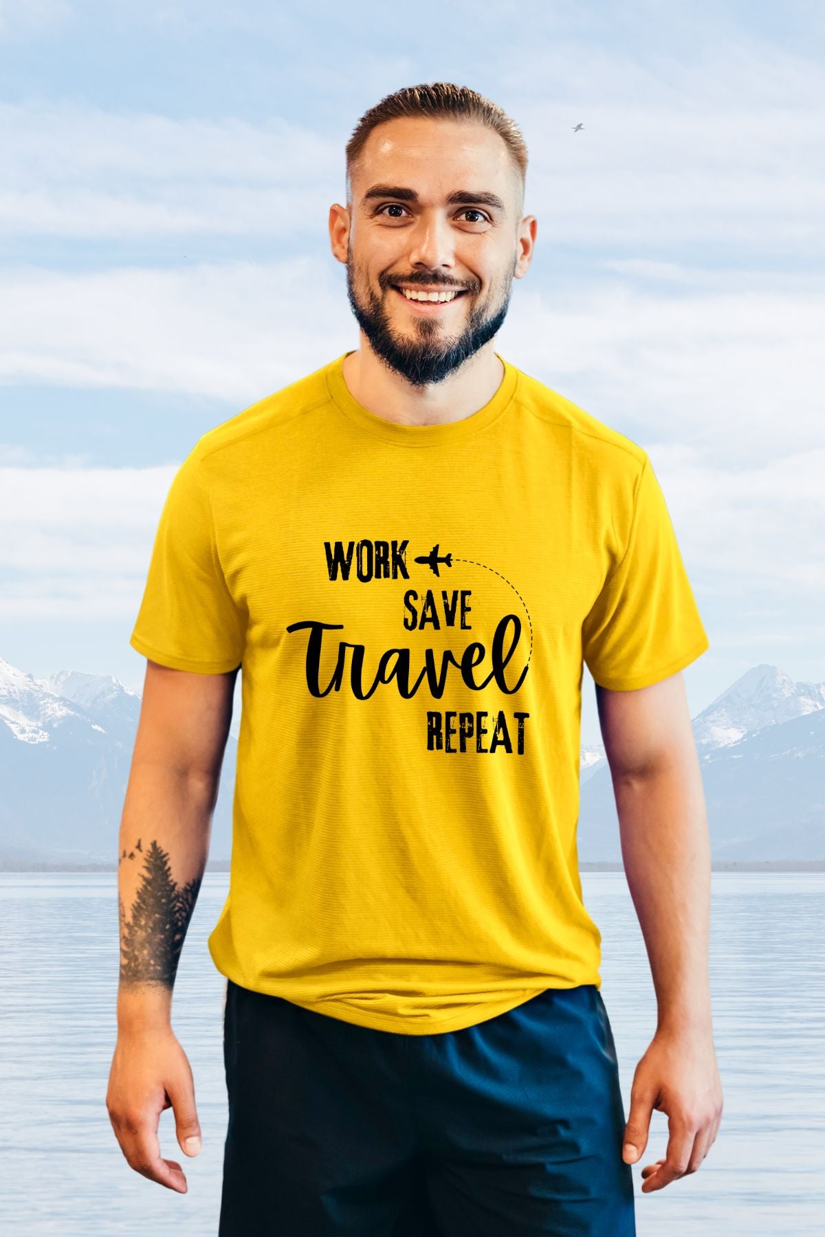 Work Travel Repeat Vacation Travel Unisex T-Shirt