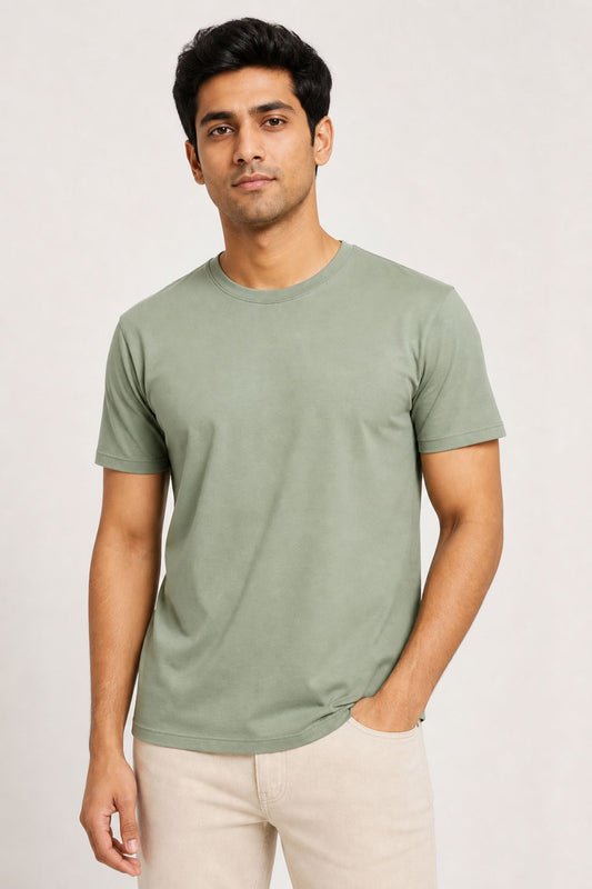 Sage Green Premium Plain T-Shirt