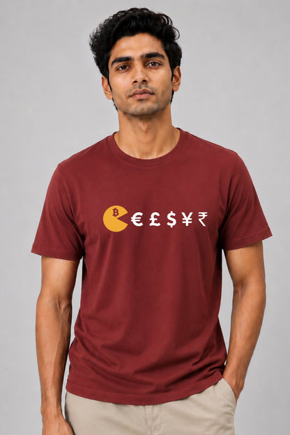 Bitcoin Eats Fiat Crypto T-Shirt