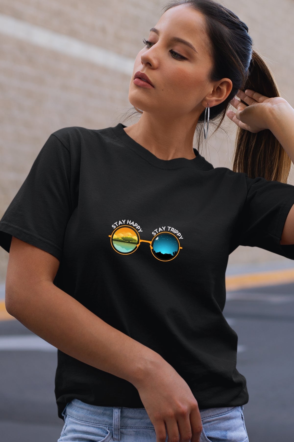 Stay Happy Goggles Unisex T-Shirt