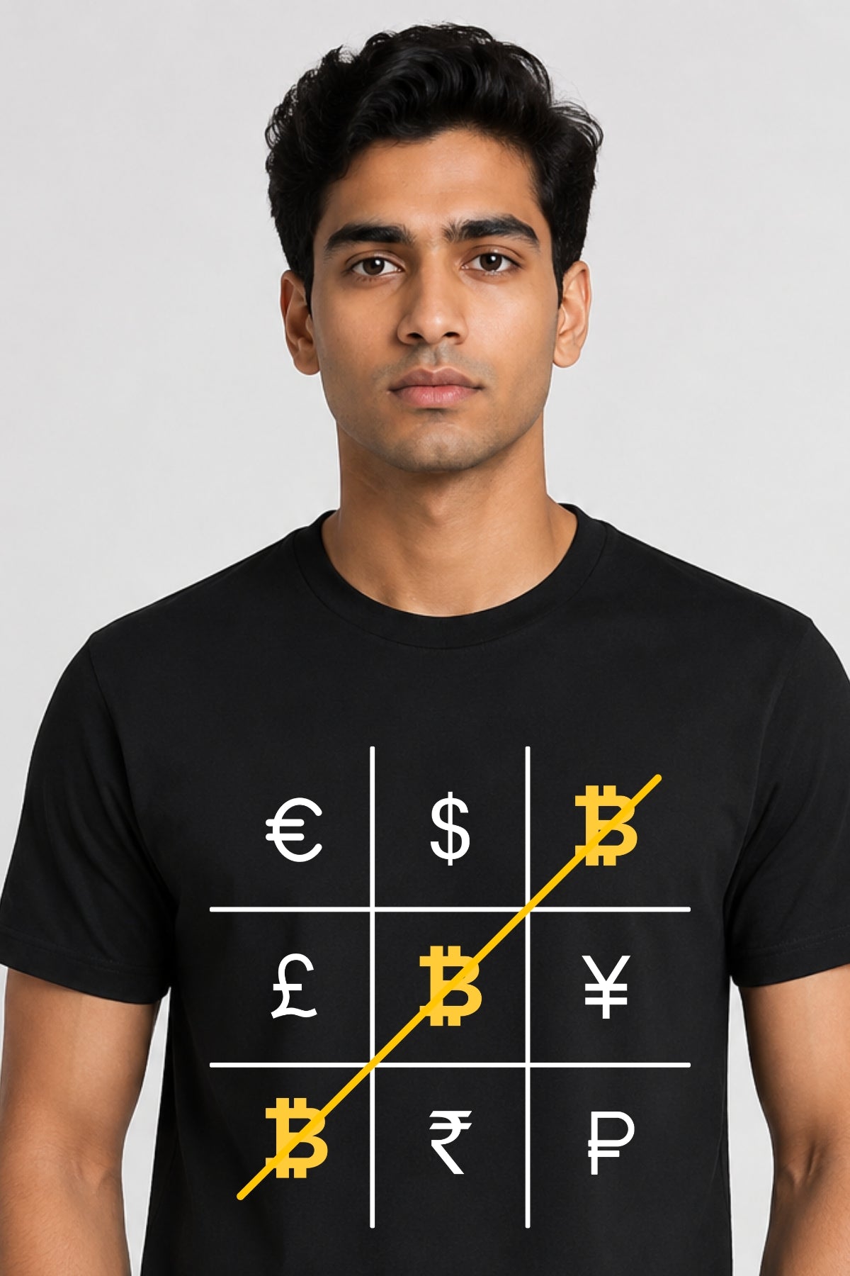 Bitcoin Wins Tic Tac Toe Crypto T-Shirt