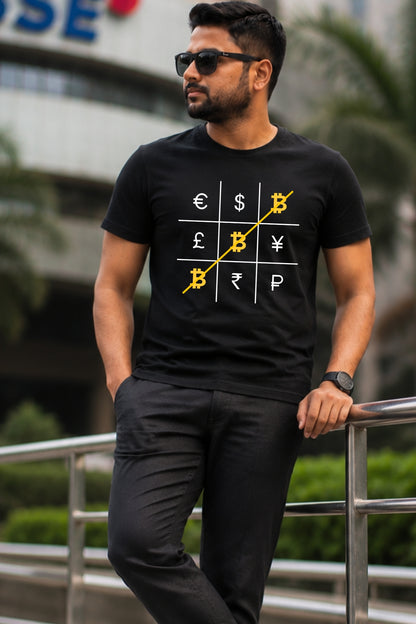 Bitcoin Wins Tic Tac Toe Crypto T-Shirt