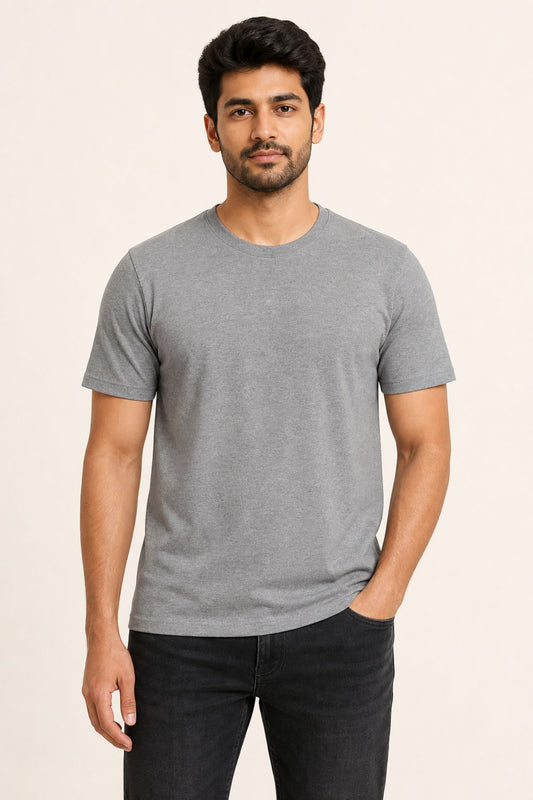 Grey Premium Plain T-Shirt